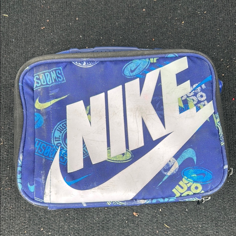 Nike Blue and White Food Storage Container Durable Design